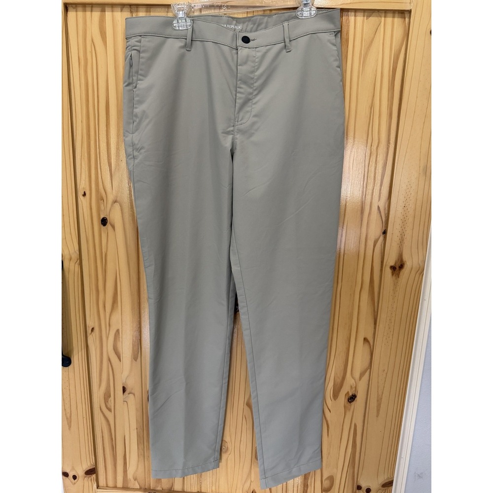 Banana Republic Pants Mens 36x34 Beige Chino Straight Leg Microfiber Casual